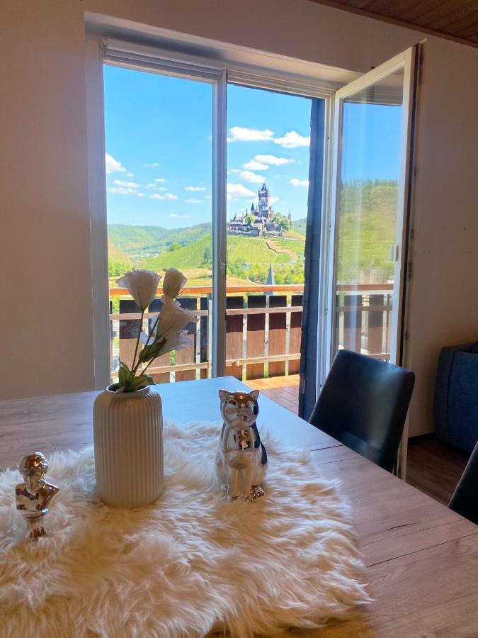 Burg Panorama Blick Moderne Zentrale Fewo Cochem Dış mekan fotoğraf