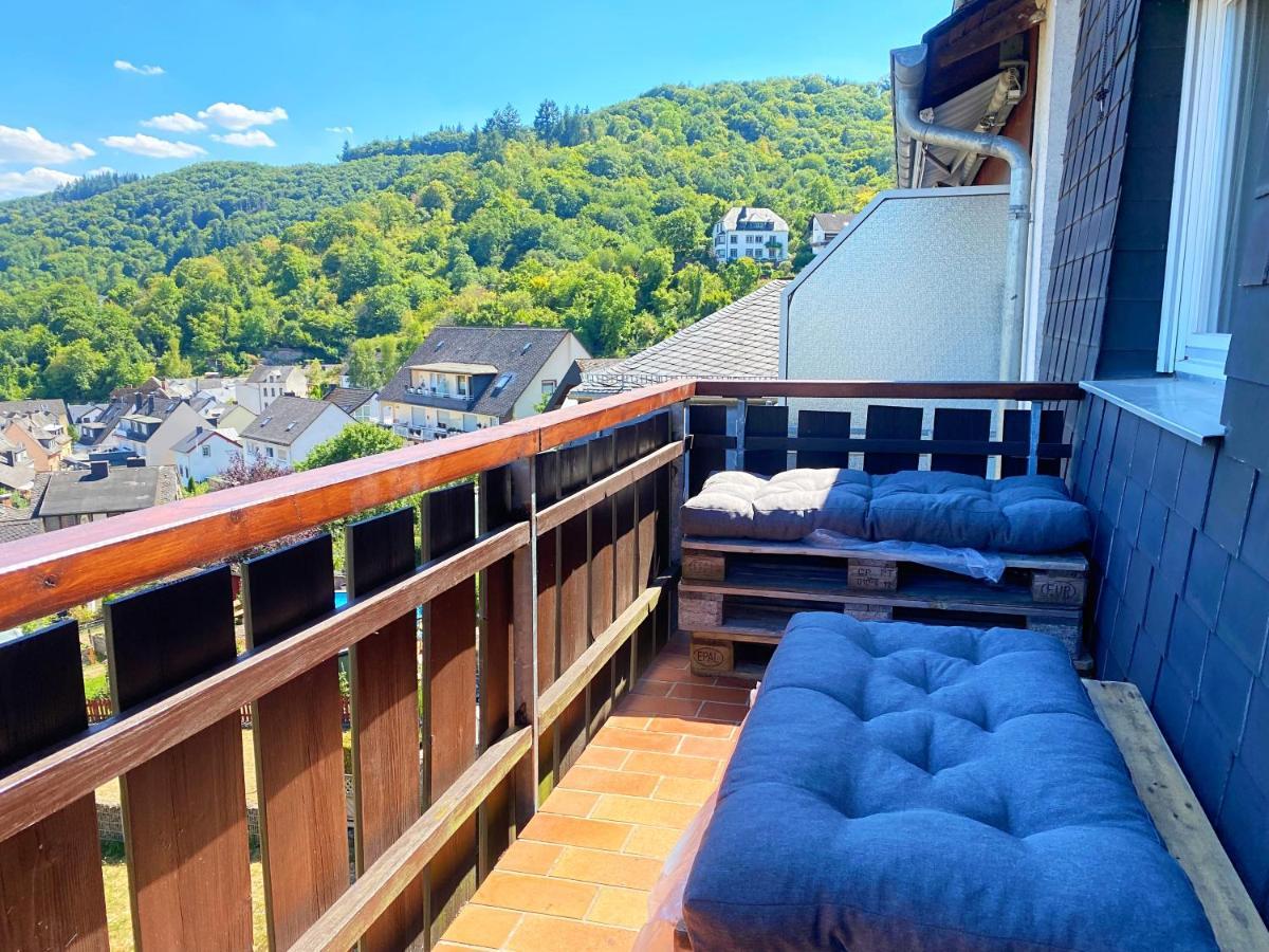 Burg Panorama Blick Moderne Zentrale Fewo Cochem Dış mekan fotoğraf